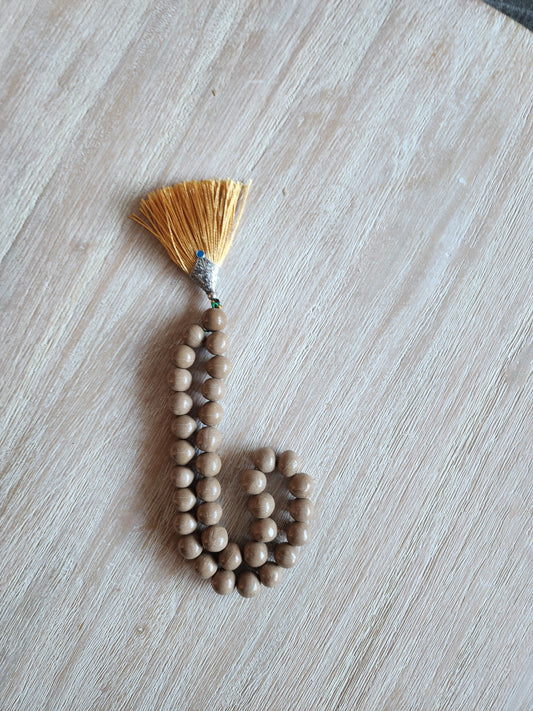 100% Turbah Karbala Rosary, Karbala Soil 34 Prayer Beads mixed with soil of Imam Husseins Basement near the grave