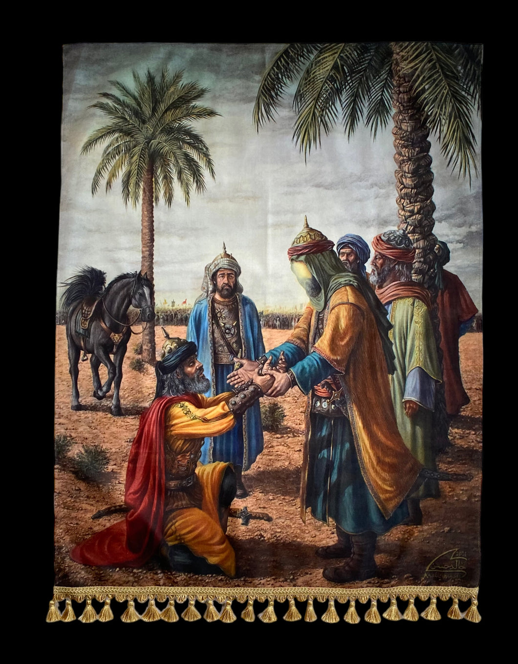 Al-Hurr solemnly pleaded to Hussain for forgiveness, banner, 42”X54”