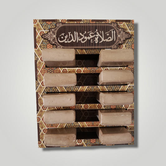 On wall Turbah holder + 10 Turbah Karbala, Soil of Karbala, تربة کربلاء ,