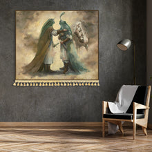 Load image into Gallery viewer, Banner of Imam Hussain and Hazrat Abbas – Inspirational Islamic Wall Art (54x46 inches)

